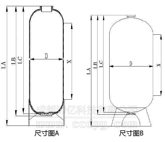 玻璃鋼濾罐尺寸圖